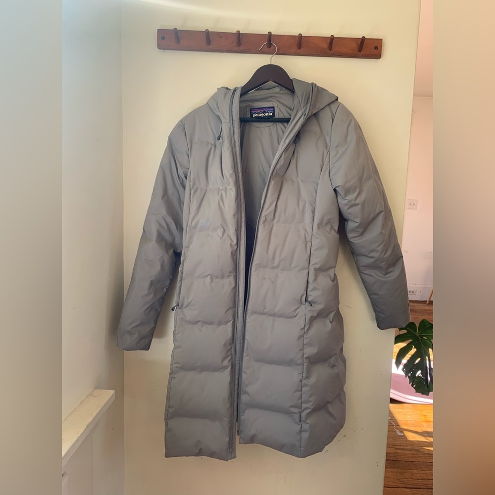 Long length Patagonia puffer coat